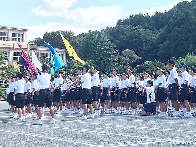 JFAアカデミー福島　中学生　富士岡中学校「富陽祭」に参加