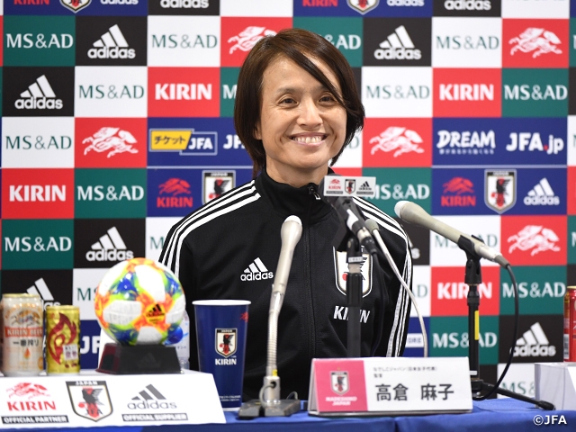 Nadeshiko Japan holds training session and press conference at Kitakyushu Stadium - MS&AD Cup 2019 vs South Africa Women’s National Team