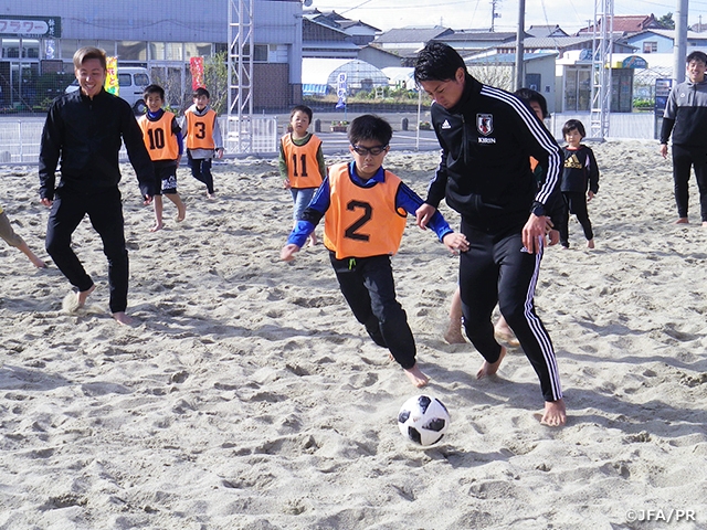 宮城県で初めてのJFAビーチサッカー巡回クリニックを開催