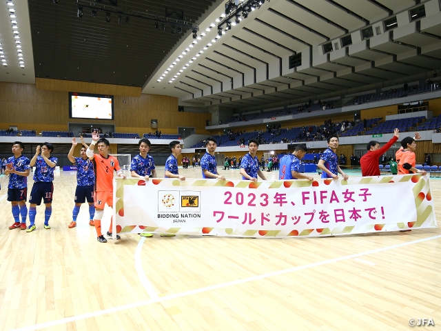 Promotional event held at Hokkai Kitayell to support the Japanese Bid to host the FIFA Women’s World Cup 2023 - International Friendly Match between Japan Futsal National Team and Paraguay Futsal National Team