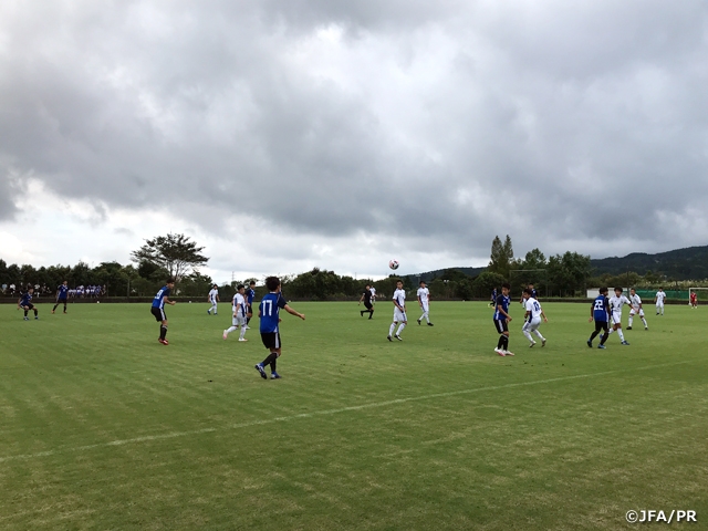 U-16日本代表 SBSカップに向けてJFAアカデミー福島U-18とトレーニングマッチを実施