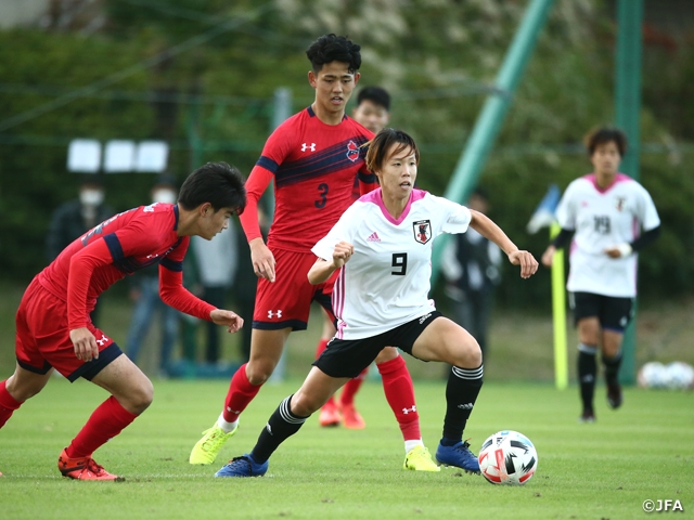 なでしこジャパン　期間中2回目となる男子との合同トレーニングを実施