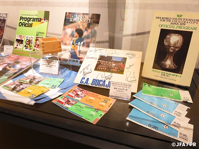 日本サッカーミュージアム　ディエゴ・アルマンド・マラドーナ氏　追悼展示