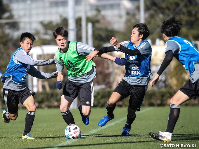 U-18日本代表候補　トレーニングキャンプを紅白戦で締めくくる