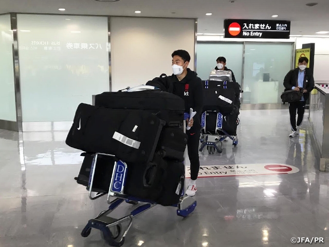 Korea Republic National Team arrive at Japan ahead of International Friendly Match【3/25@Nissan Stadium】