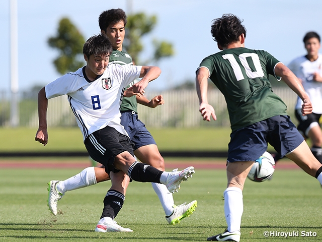 U-17日本代表候補　千葉県で関東大学選抜とトレーニングマッチを実施