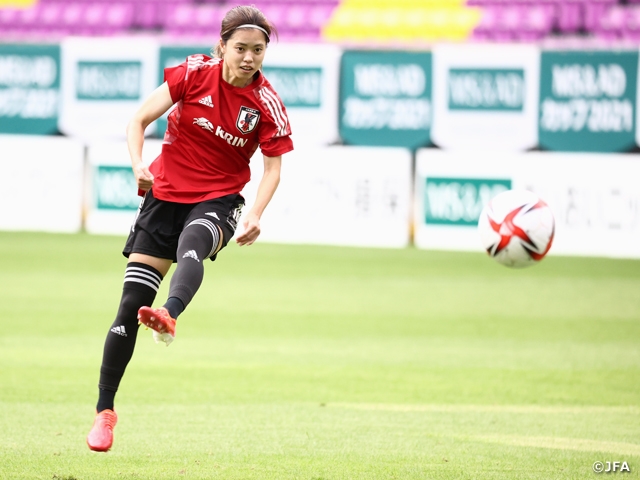 Nadeshiko Japan hold official training session ahead of match against Australia in the MS&AD CUP 2021