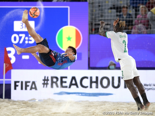 Japan Beach Soccer National Team win over Senegal to reach first World Cup Final at the FIFA Beach Soccer World Cup Russia 2021™