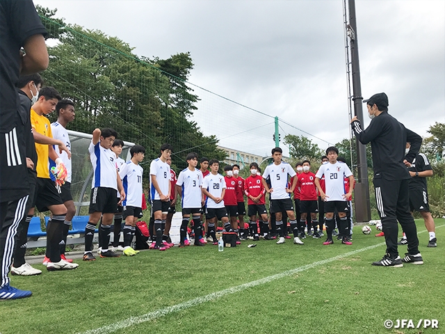 U-15日本代表候補　最終日に仙台育英高校とトレーニングマッチを実施