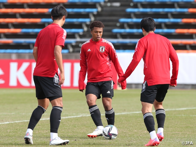 U-22日本代表　AFC U23アジアカップ予選の初戦を前に公式練習