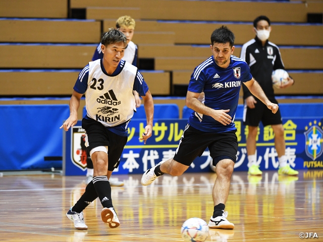 Japan Futsal National Team hold final training session ahead of International Friendly Match against Brazil