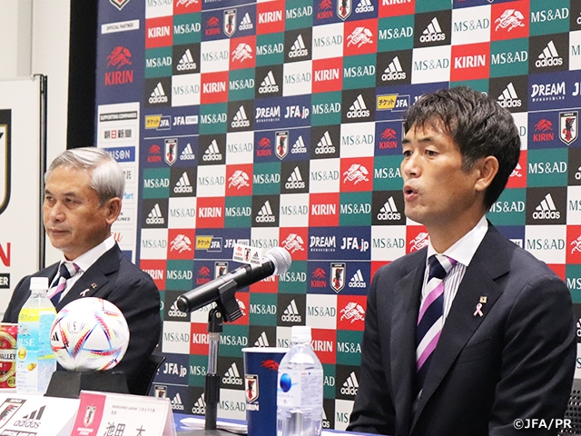 Nadeshiko Japan hold press conference to announce squad for upcoming international friendly match and MS＆AD CUP 2022