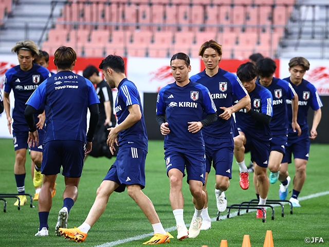 SAMURAI BLUE’s Coach Moriyasu shares aspiration to make tactical challenges while aiming for victory in match against El Salvador - KIRIN CHALLENGE CUP 2023