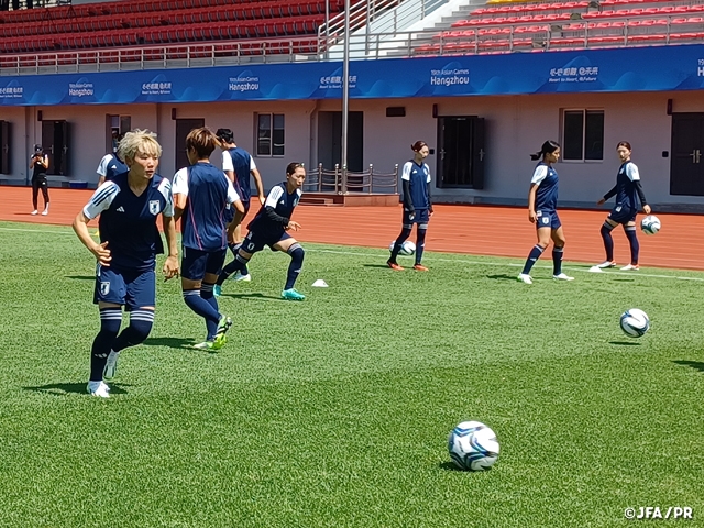 日本女子代表 ネパール戦に向け前日練習を実施　第19回アジア競技大会（2022/杭州）