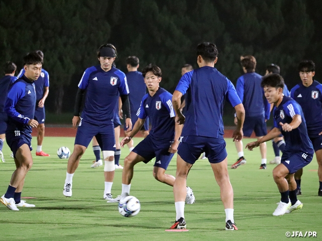 U-22日本代表　アジア競技大会 パレスチナ代表戦に向けトレーニング