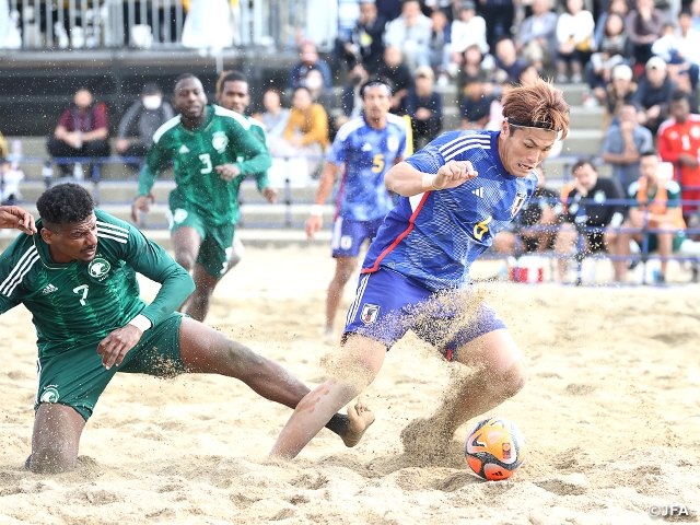 【Match Report】ビーチサッカー日本代表、セットプレーで得点を重ねてサウジアラビアに連勝