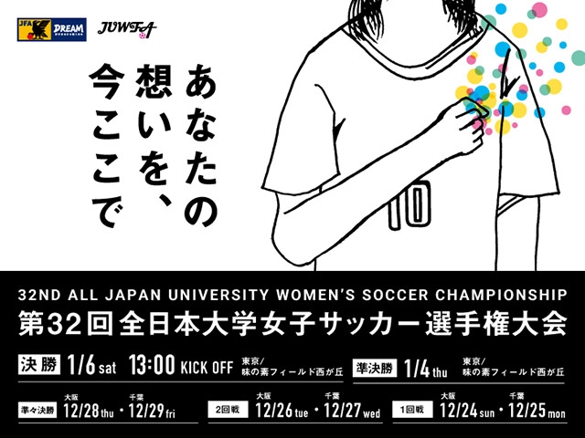 組み合わせ決定　第32回全日本大学女子サッカー選手権大会