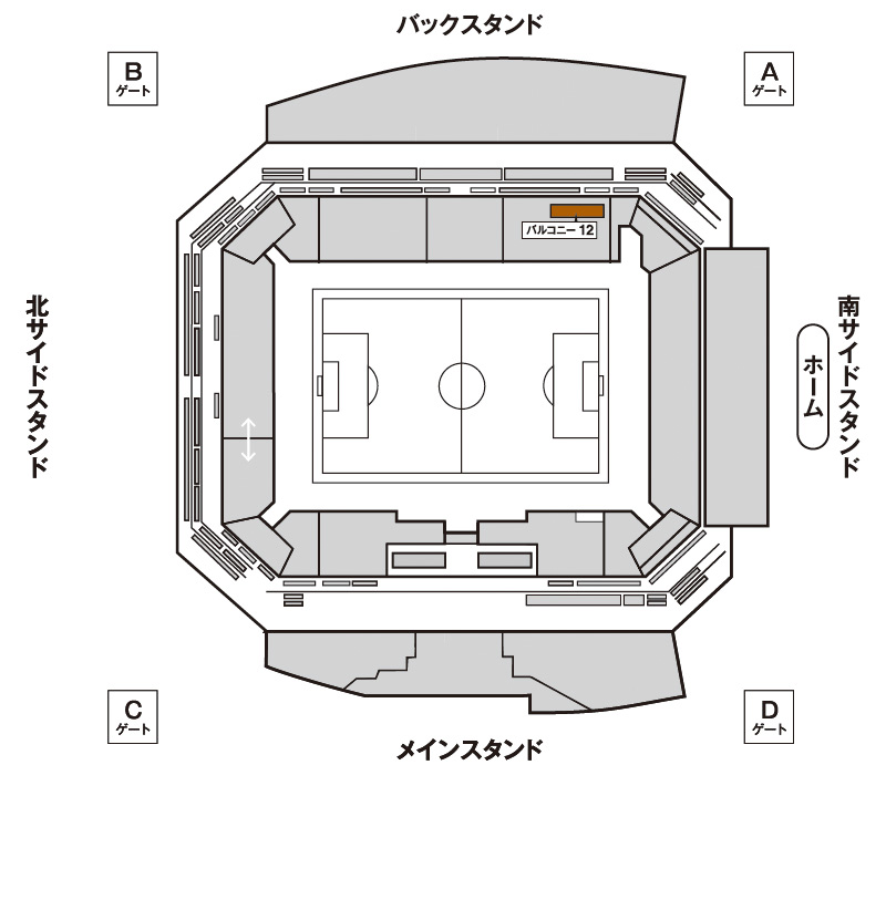 バルコニー12（1組12名）座席図