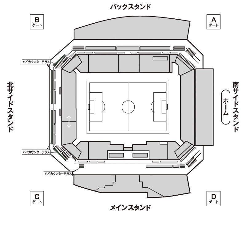 ハイカウンターテラス座席図
