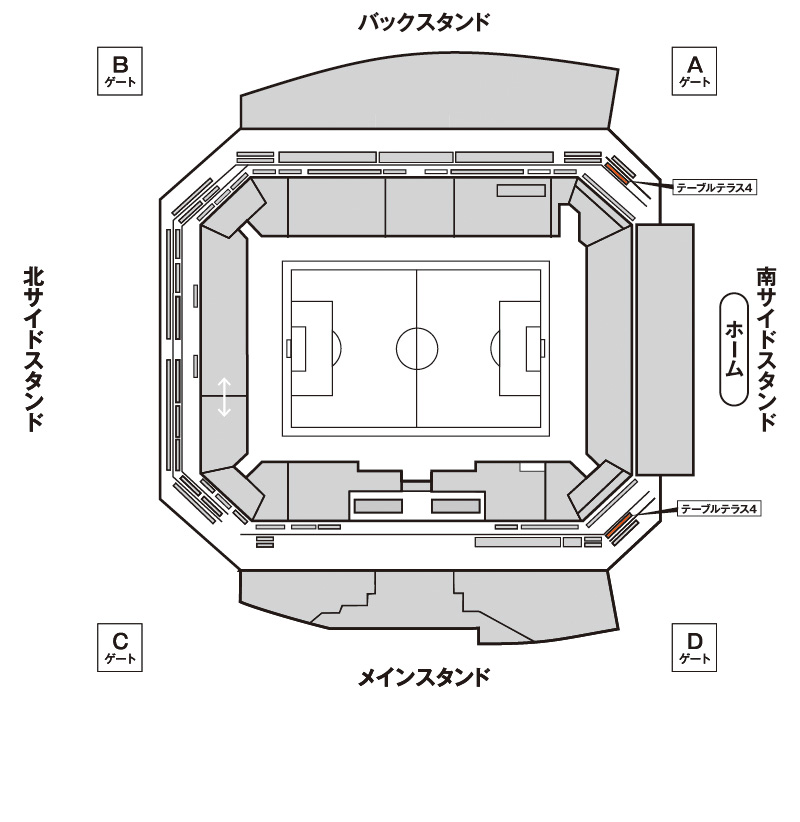 テーブルテラス4（１組4名）座席図