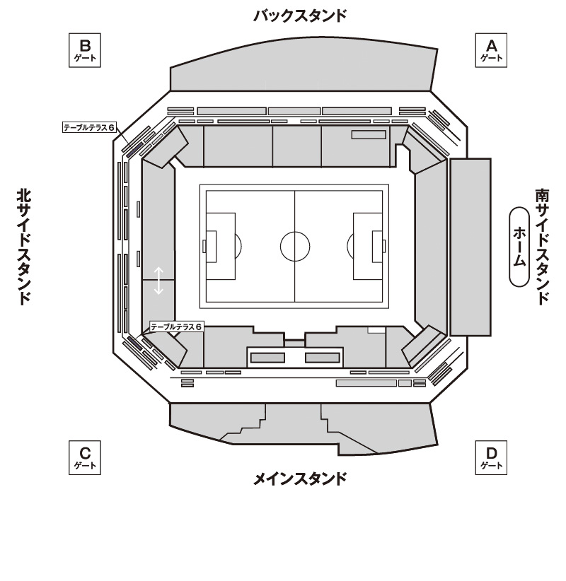 テーブルテラス6（１組6名）座席図