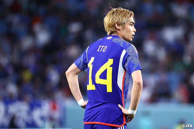 サッカー日本代表14 伊東 純也　タオルマフラー