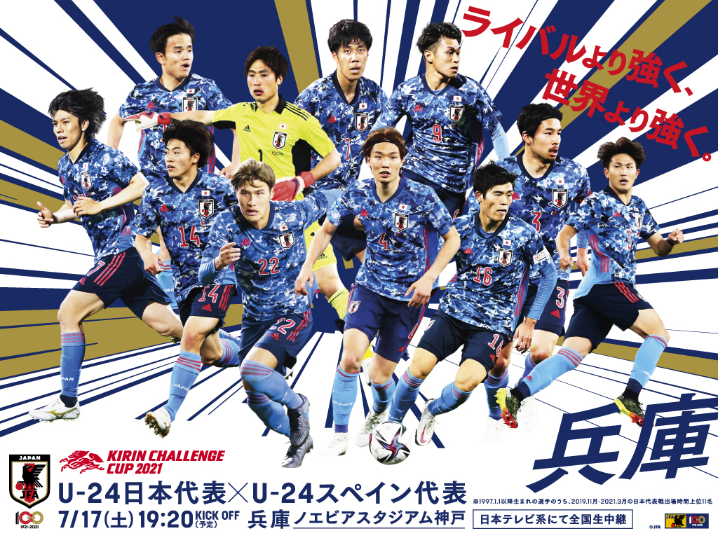 壁紙ダウンロード キリンチャレンジカップ21 Top U 24日本代表 日本代表 Jfa 日本サッカー協会